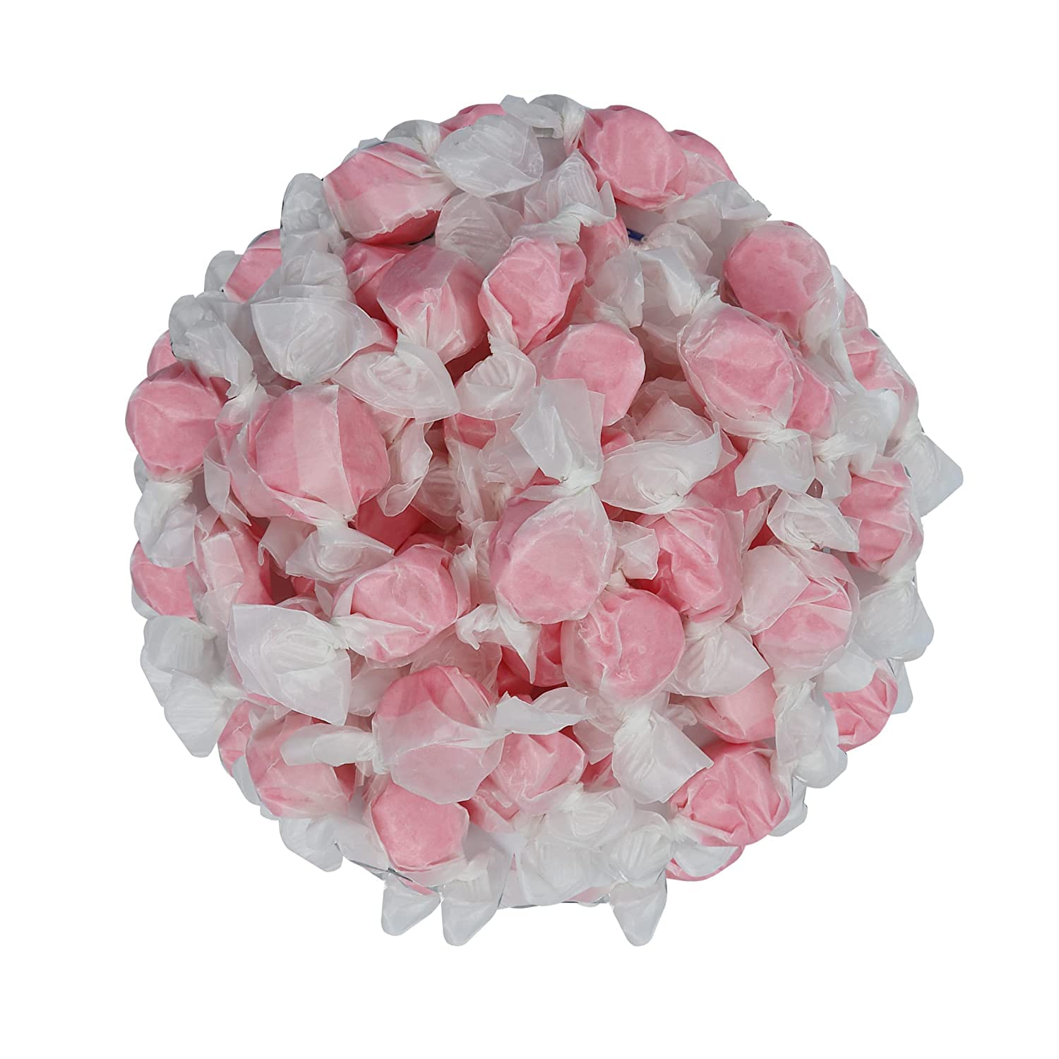 Gourmet Soft and chewy Salt Water Taffy Candies - Individually Wrapped - Bulk bags (Sour Pink Watermelon, 5 Pound (Pack of 1))