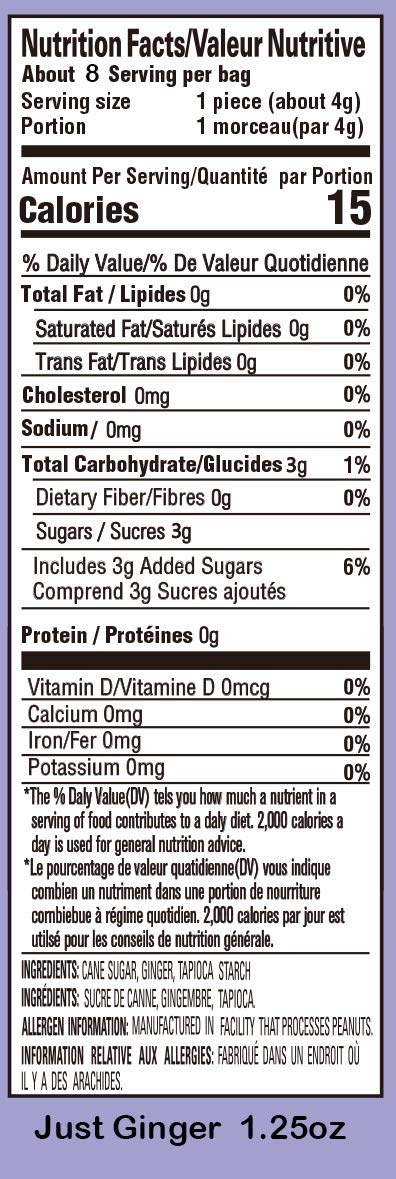 Gem Gem Ginger Candy Chewy Ginger Chews (Original, 1.25Oz Tasting Samples)