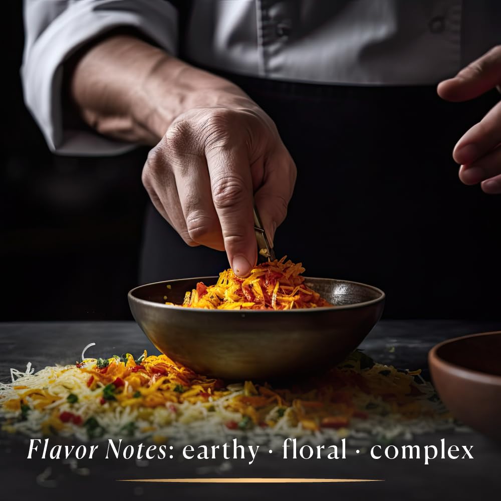 COOKS Premium Negin Grade Saffron Threads, Dark Red, 2 Grams for Tea, Paella, Risotto, Biryani, Dessert