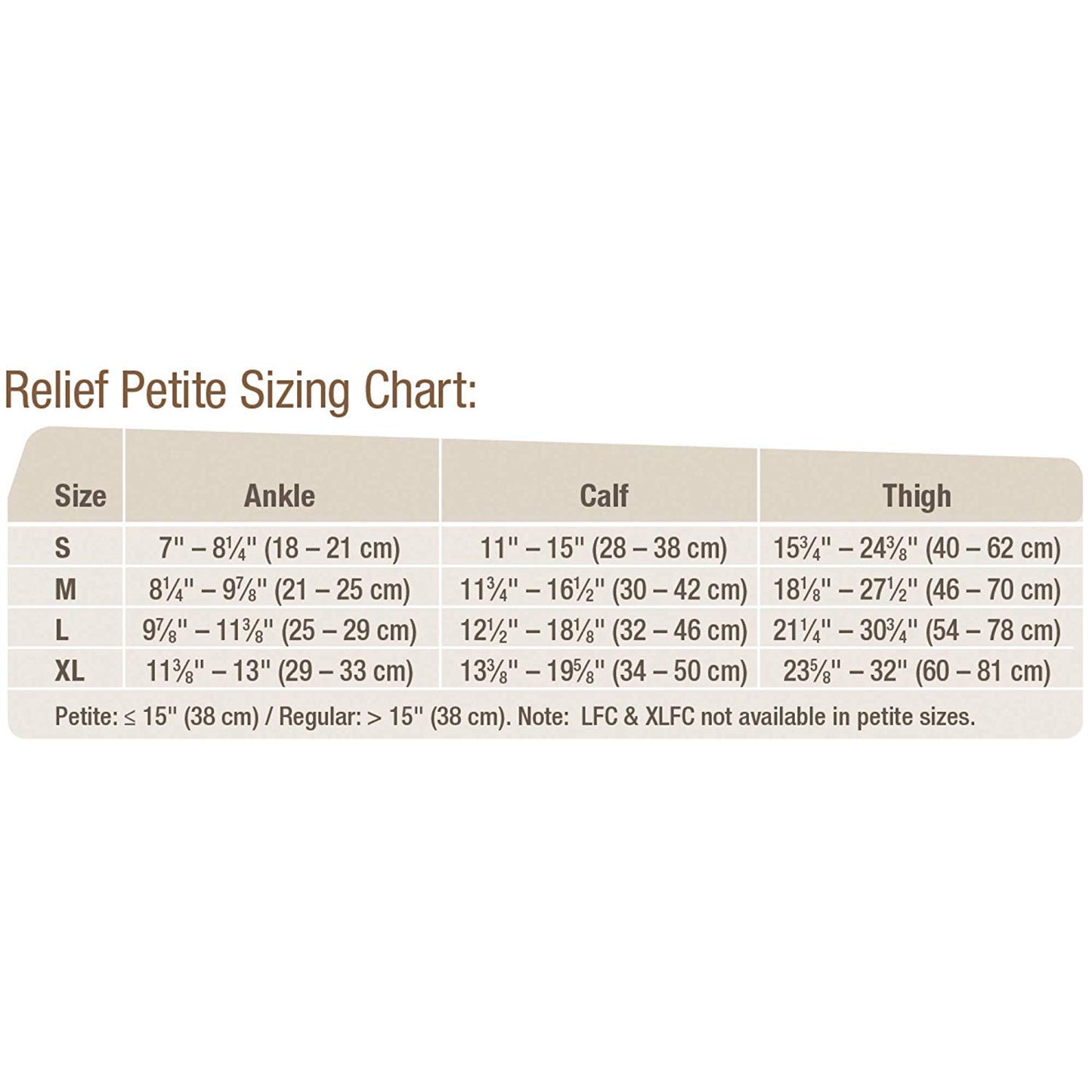 Jobst Relief Knee High 15-20 Mmhg Compression Stockings, Closed Toe, Small Petite, Beige