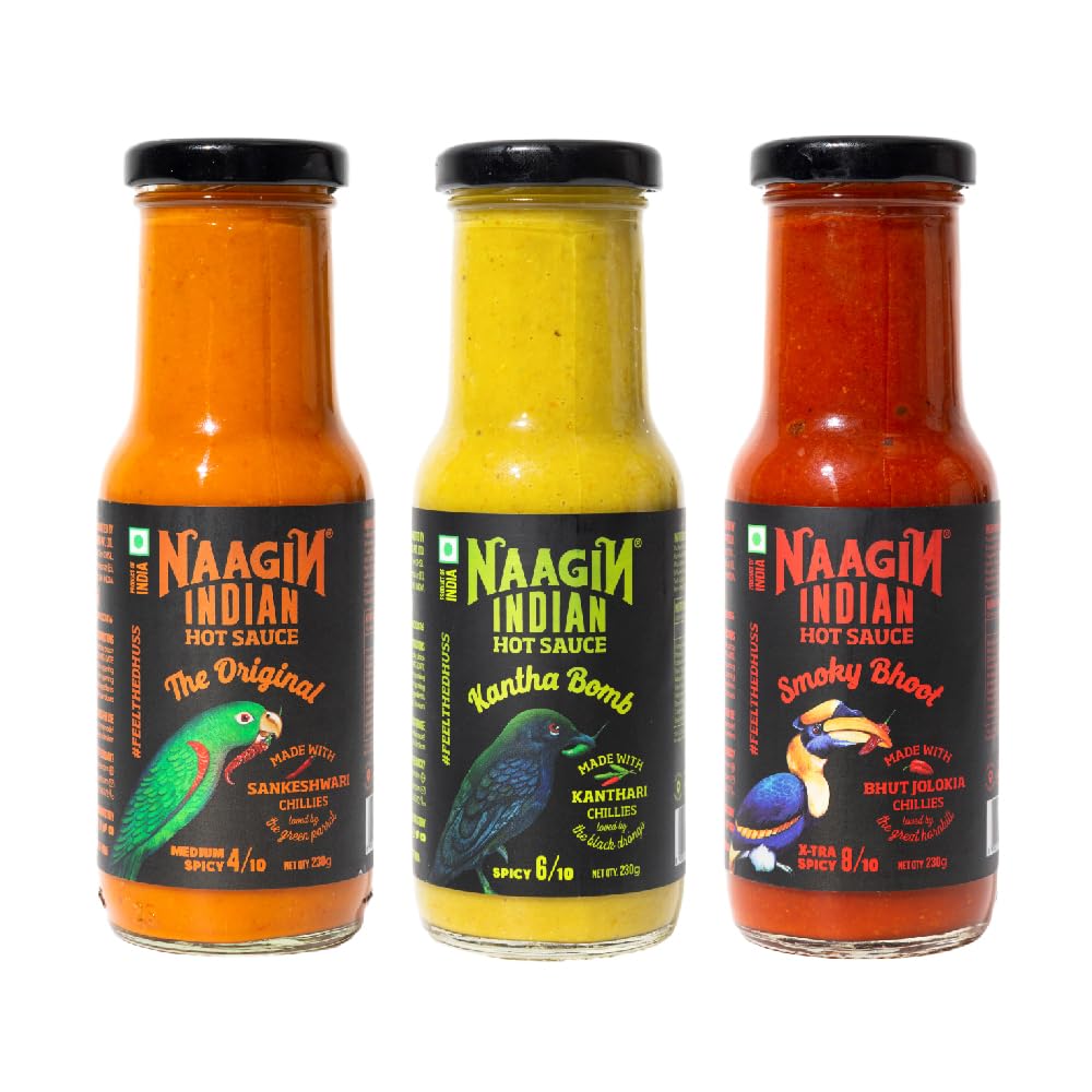 Naaflavor Blend Indian Hot Spicy Chilli Sauce Combo - The Oriflavor Blendal  Kantha Burst Item & Smoky Bhoot (Pack Of 3  230Gm Each)