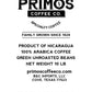 Primos Coffee Co. Unroasted Green Coffee Beans, Specialty Grade, Single Origin, 10 Lb, Nicaraguan Estate, Parainema Varietal