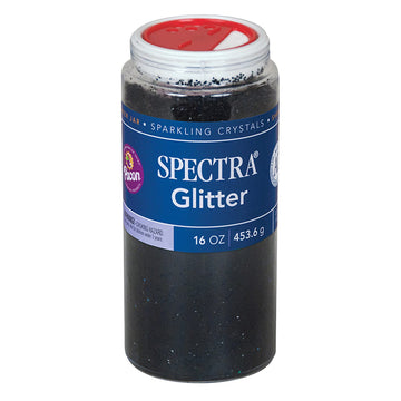 Spectra Glitter, Black, 1 Lb. Per Jar, 2 Jars