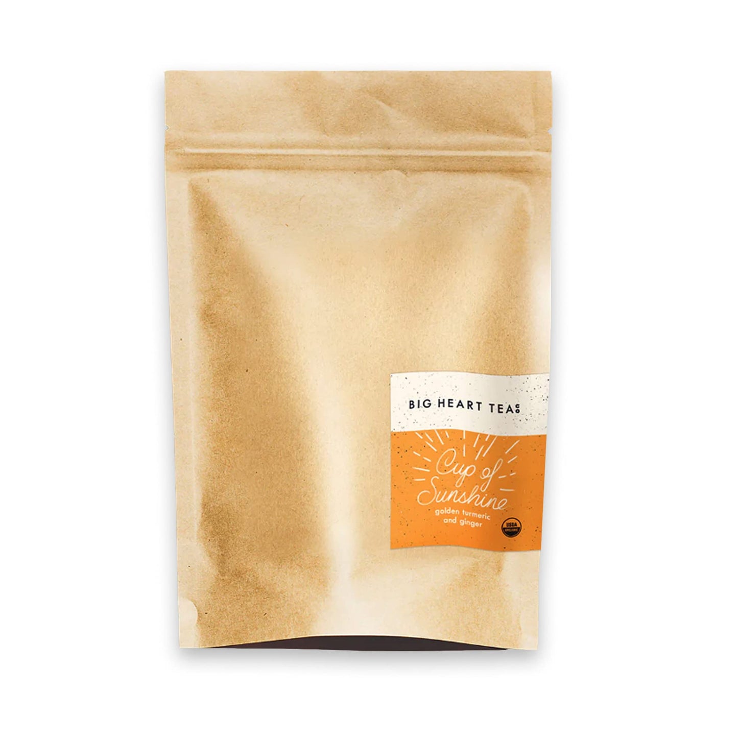 Big Heart Tea Co. Turmeric Ginger Tea Bags - Organic Herbal Blend - 50 Pack