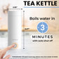 What-a-Surprize Organic Tea Gift Set - 25 Piece Tea Lovers Basket with Portable Kettle - White Kettle - Satin Color