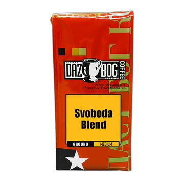 Dazbog Coffee | Svoboda Freedom Blend | Ground | 11 Oz. | Mild, Sweet Blend | Medium-Bodied | Lively, Complex & Spicy | Heavenly Rich | Vacuum Sealed Freshness