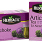 Herbacil Artichoke Tea  Herbal Tea  Caffeine-Free  2-pack of 25 tea bags per box (50 bags)