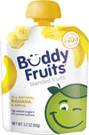 Buddy Fruits Snacks To Go Banana Unsweetened Applesauce 3.2Oz Pouch (18Pk) Gluten-Nut-Dairy-Preservatives-Bpa Free, Non Gmo, Kos
