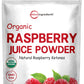 Organic Raspberry Juice Powder, 8Oz | 100% Natural Fruit Powder | Freeze-Dried Raspberries Source | No Sugar & Additives | Great Flavor For Drinks, Smoothie, & Beverages | Non-Gmo & Vegan Friendly
