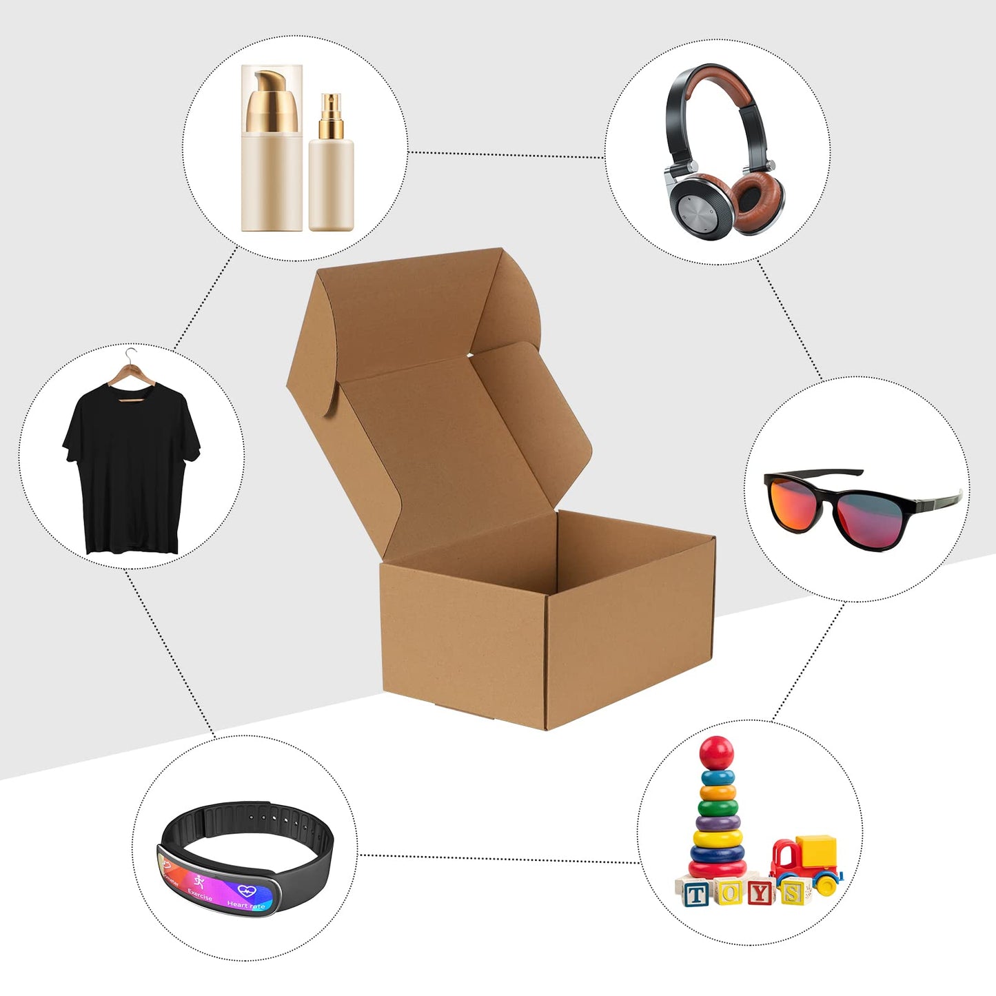 Trwcrt Shipping Boxes 9X6X4 Set Of 20, Corrugated Cardboard Box For Packing Small Business, Brown
