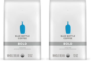 Blue Bottle Whole Bean Organic Coffee, Bold, Dark Roast, 12 Ounce bag (Pack of 2)