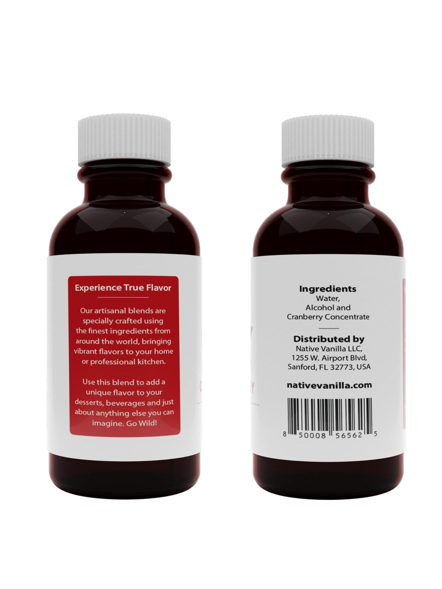 Native Vanilla - Pure Cranberry Extract - 4 Fl Oz - Pure Flavors And Extracts - Perfect For Cooking, Baking, And Dessert Craftin