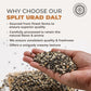 Pride Of India - Indian Split Black Gram Matpe Beans - Protein & Fiber Rich Urad Dal, 1.5 Pound Jar