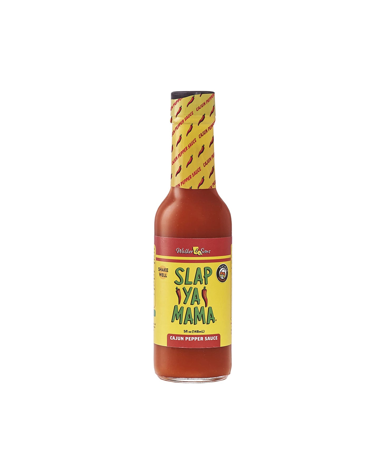 SLAP YA MAMA Hot Sauce Cajun Pepper Flavor, 5 Fl Oz Bottle, Pack of 1