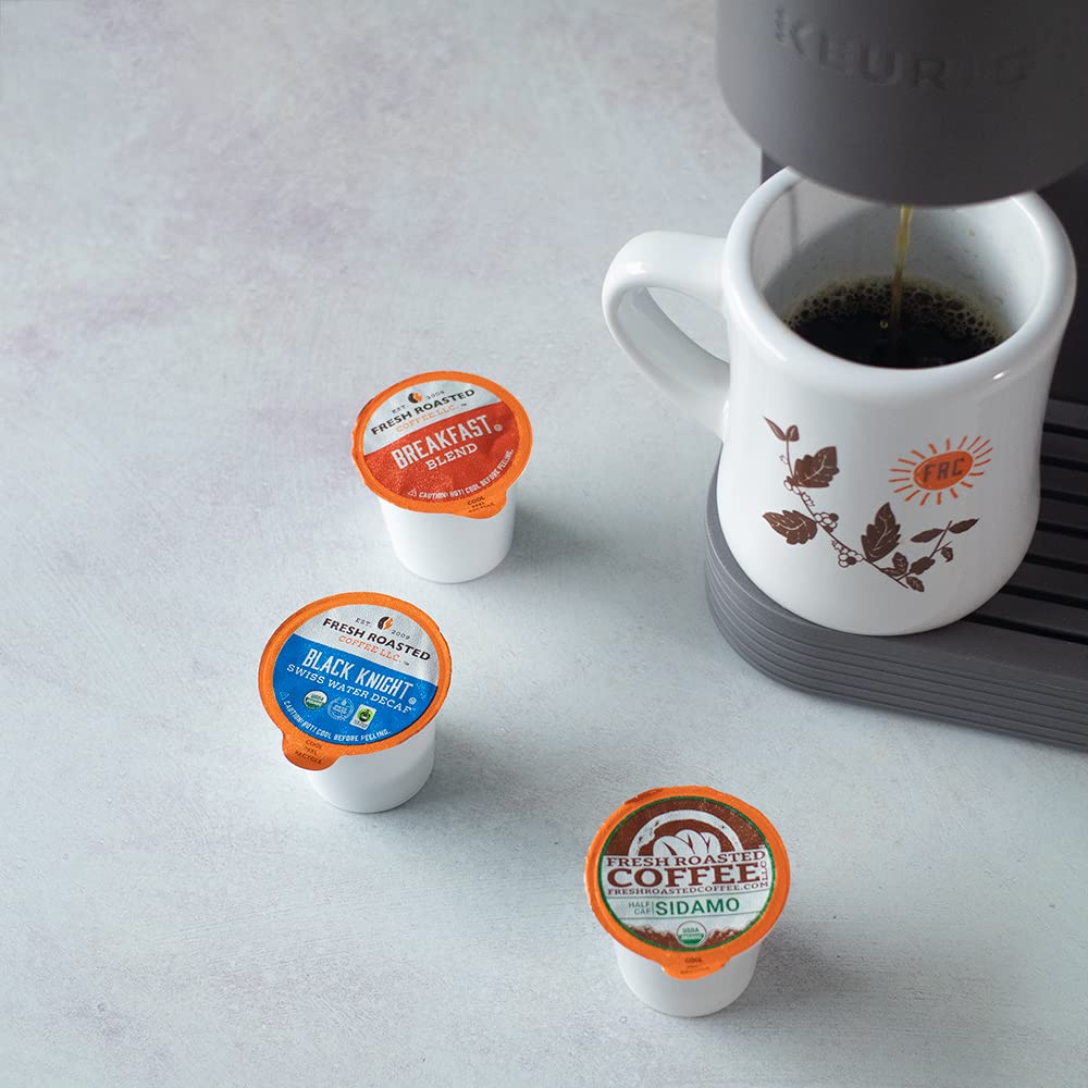 Fresh Roasted Coffee, Sumatra Mandheling | Single Origin | Medium Roast | Kosher | K-Cup Compatible | 24 Pods