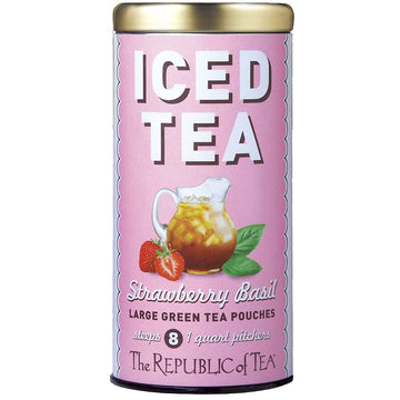 The Republic Of Tea Strawberry Basil Green Tea, 8-Ct