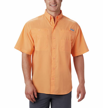 Columbia Mens Tamiami Ii Ss Shirt, Bright Nectar, 2X
