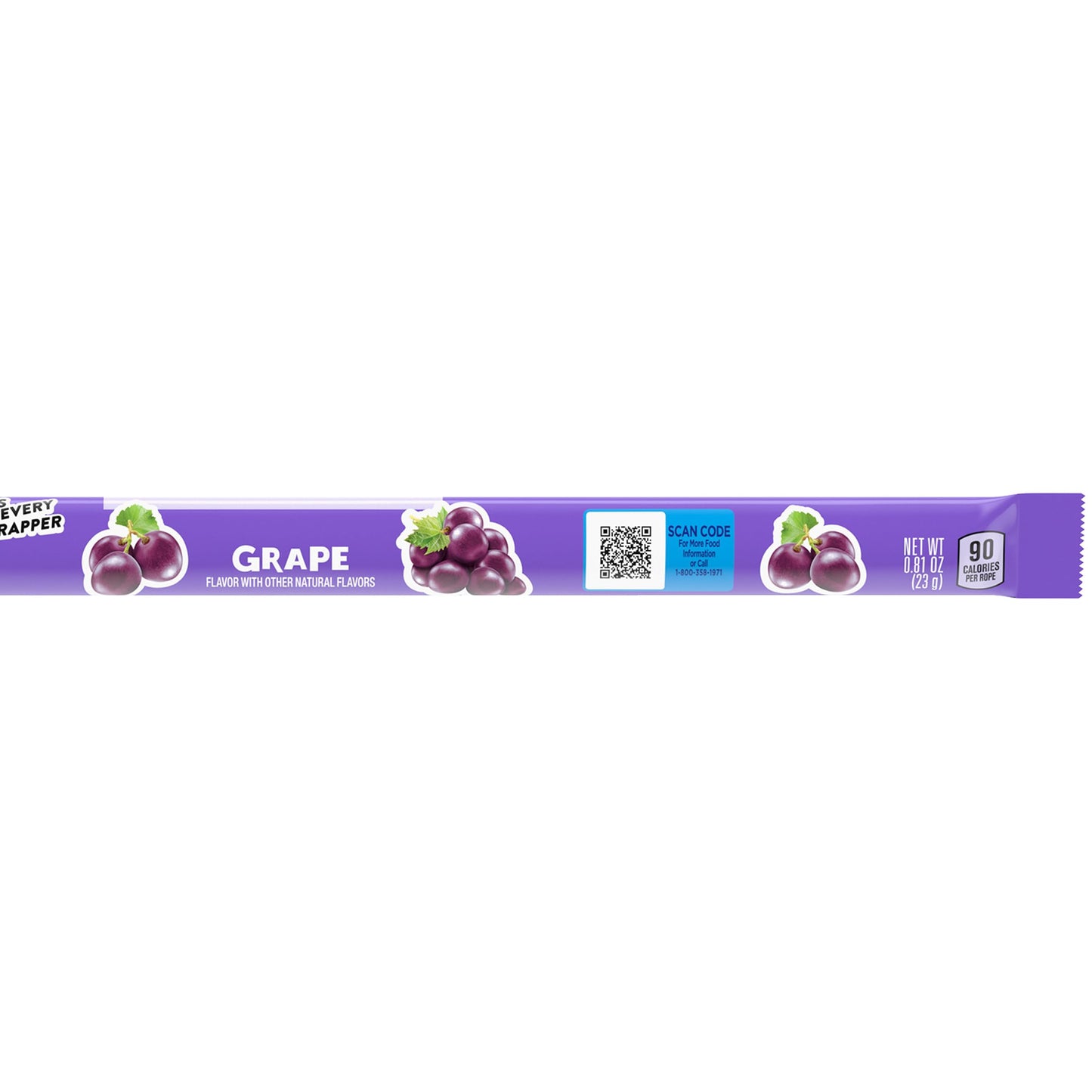 Grape Taffy Rope Candy, 24 Pack, Taffy Candy, Individually Wrapped Candy, 0.81 Ounce Ropes