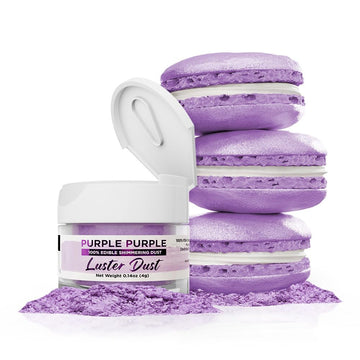 Luster Dust - Purple Purple (4g 1x Jar) | Edible Vegan Dust & Paint for Cake Decorating, Ice Cream, Desserts, Cocktails and Beve