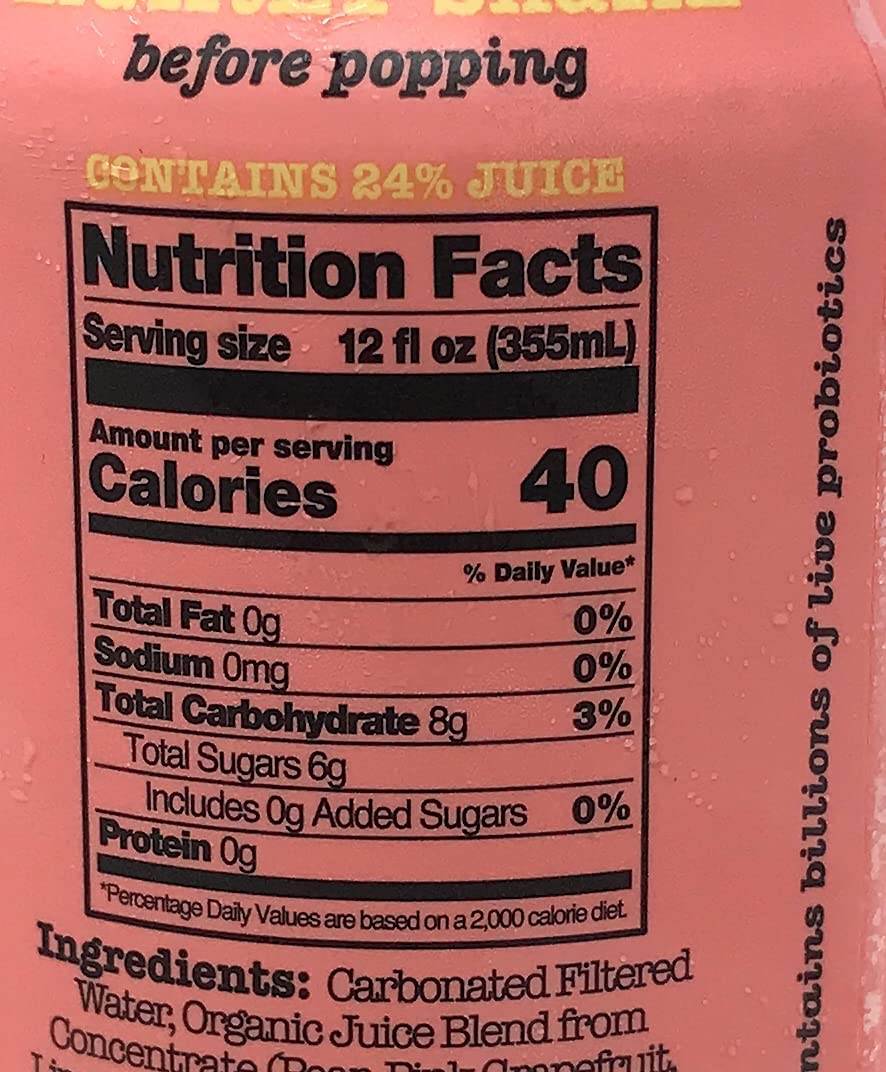 Culture Pop Soda Probiotic Grapefruit 12 Fo