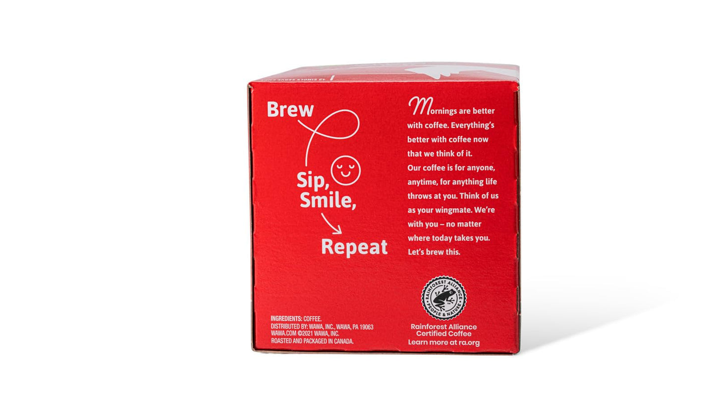 WAWA Mild Roast Coffee Pods, Single Serve, 12 Count, Regular Smooth & Balanced Blend, 100% Responsibly Sourced