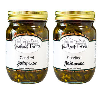 Redhawk Farms Candied Jalapenos - Premium Candied Jalapeno Slices in a Flavorful Vinegar Brine - All Natural, Gourmet Snacks & G