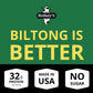 Boikeys Biltong | South African Style Beef Jerky. Gluten Free. No Sugar. Keto Friendly. (Traditional, 3 Pack - 2 Ounce Pouches)