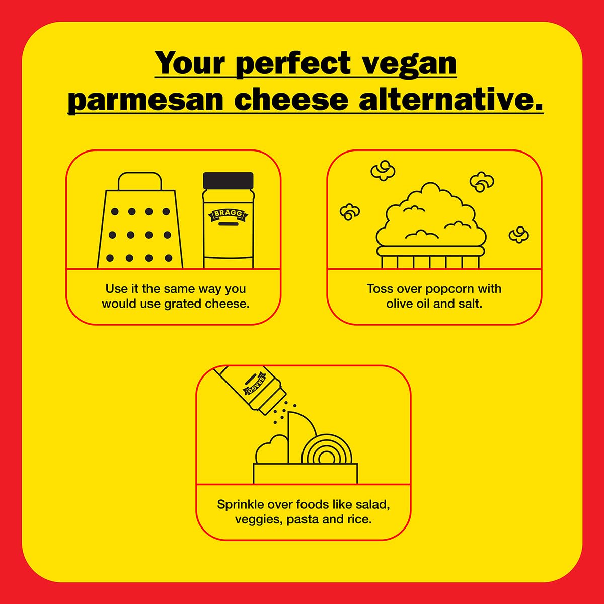 Bragg Premium Nutritional Yeast Seasoning - Vegan, Gluten Free - Good Source Of Protein & Vitamins - Nutritious Savory Parmesan