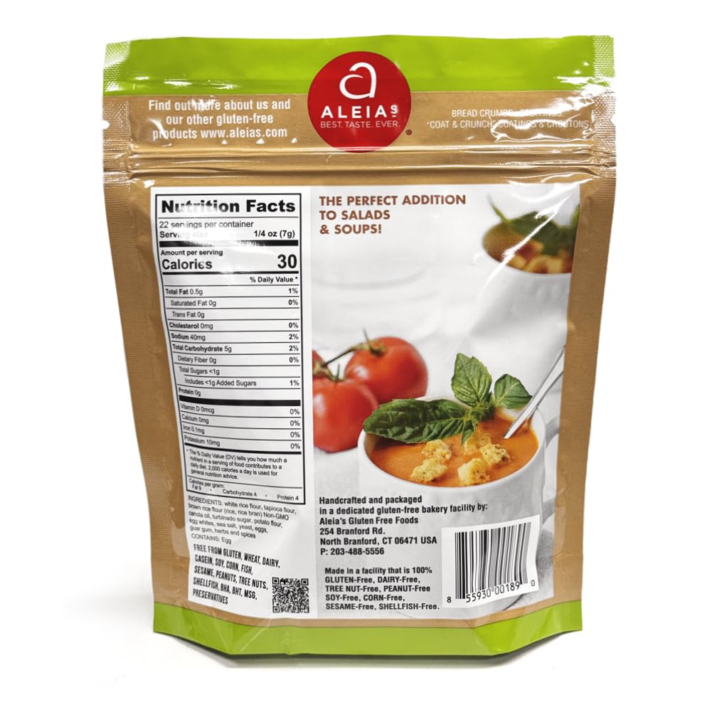 Aleias Best. Taste. Ever. Aleia'S Best. Taste. Ever. Seasoned Croutons - 5.5 Oz / 3 Pack - For Salads And Soups, Gluten-Free, Da