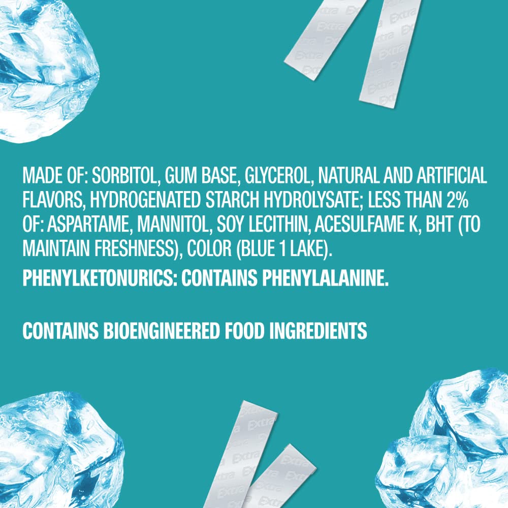 EXTRA Polar Ice Sugarfree Chewing Gum, 35-stick Packs (Pack of 6)