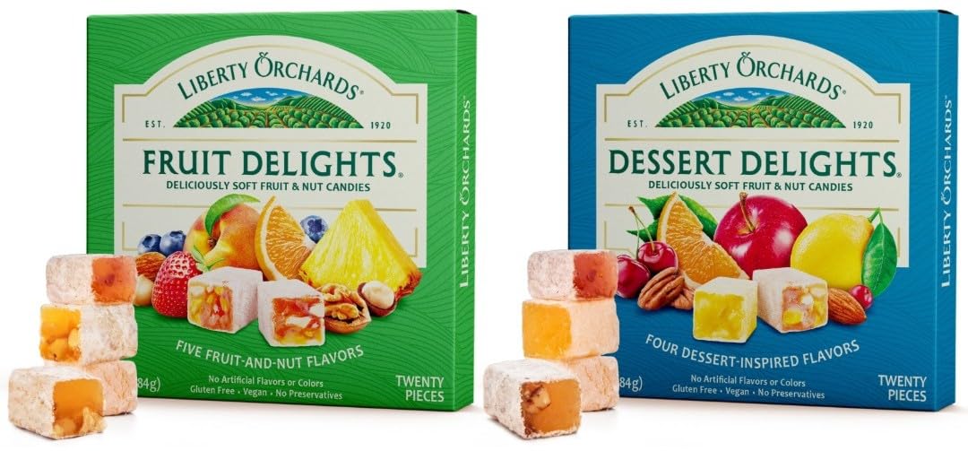 Liberty Orchards Fruit Delights and Dessert Delights, 20 oz. Bundle
