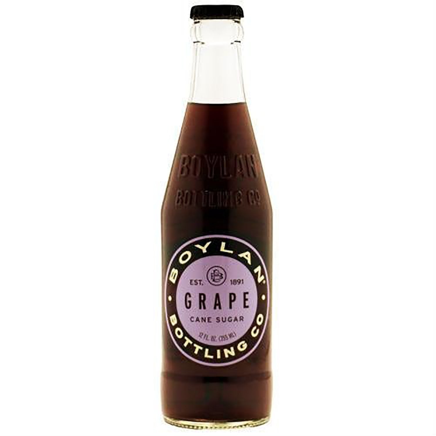 Boylan Grape Soda, 12 fl oz, 24 Count