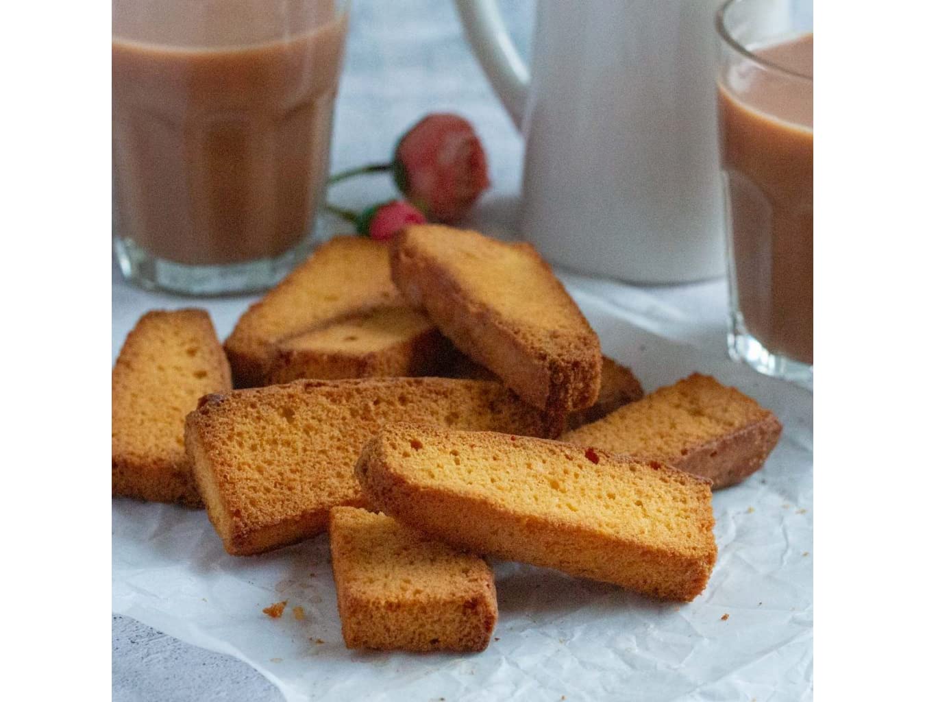 Toast/Rusk/Mouth-Watering Toast/Rusk/Crunchy Breakfast Toast/Rusk/Traditional Chai Snacks-450g(150g*3Pac)