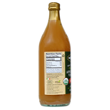 Mantova Organic Apple Cider Vinegar with Mother, 34 Fl Oz, USDA Certified, All Natural Ingredients, Versatile Pantry Essential