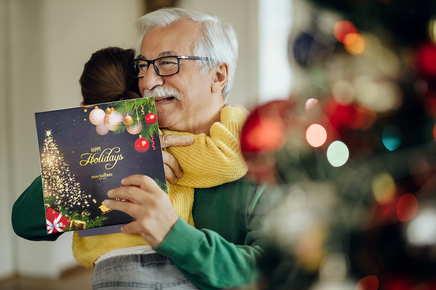 Christmas Dried Fruit & Nuts Gift Basket Arrangement Platter, Gourmet Food Snack Box, Healthy Kosher (Single)