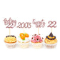 24Pcs Feeling 22 Cupcake Toppers, Twenty Two Birthday Cake Decorations, Cheer To 22 Years Old Theme Party Decoration Supplies (R