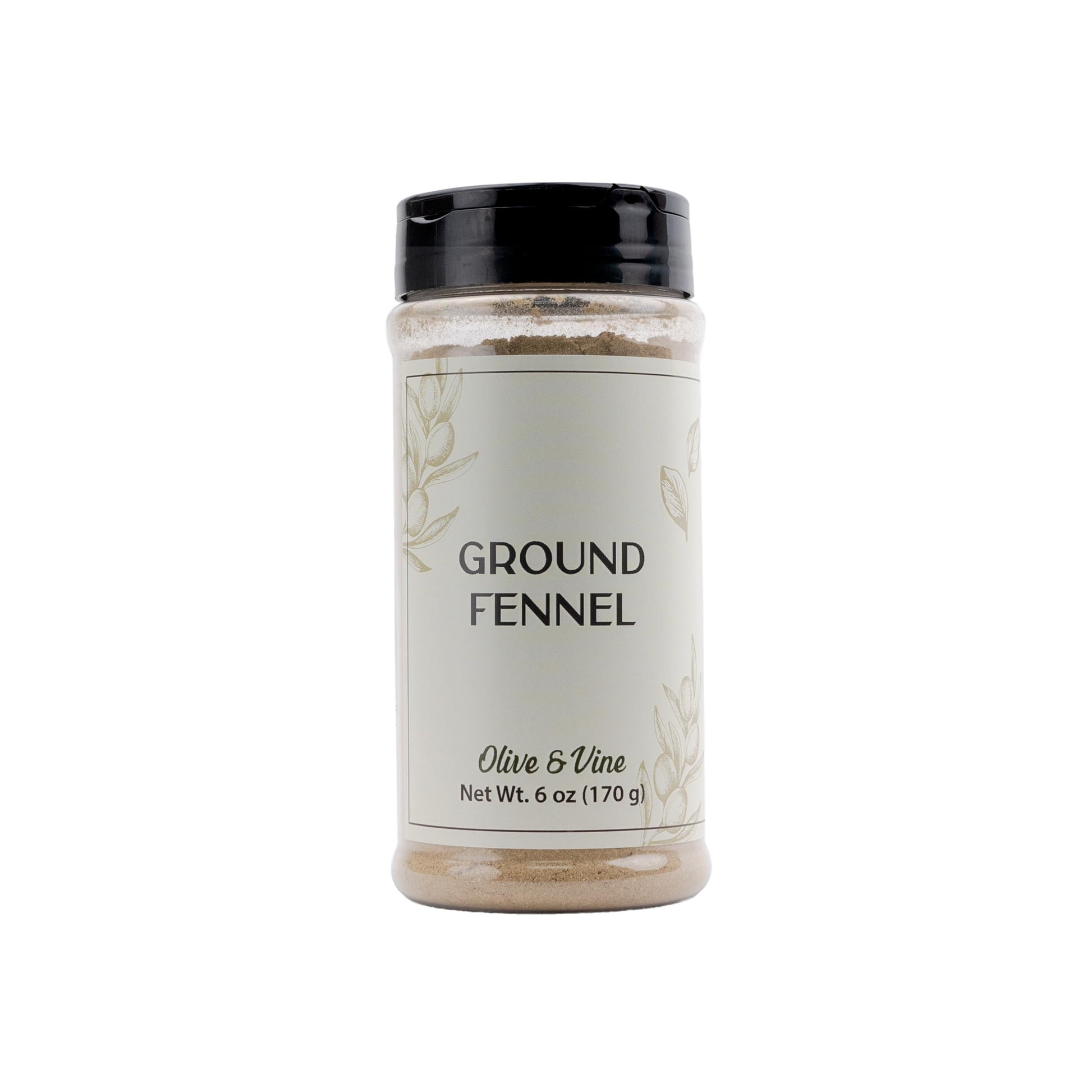 Olive & Vine Ground Fennel Spice, Aromatic Seasoning for Sausages and Curries, 6 Ounce