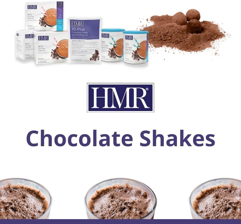HMR Classic 70 Plus Chocolate Shake & Pudding Mix | Meal Replacement Powder | Lactose-Free | 15g Protein | Supports Healthy Weig