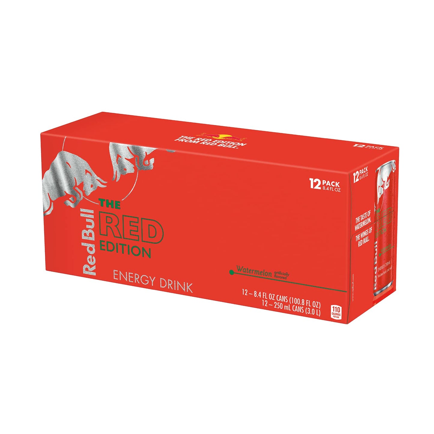 Red Bull Energy Drink, Red Edition, Watermelon Flavor, 8.4 Fl Oz, Pack of 12 Cans