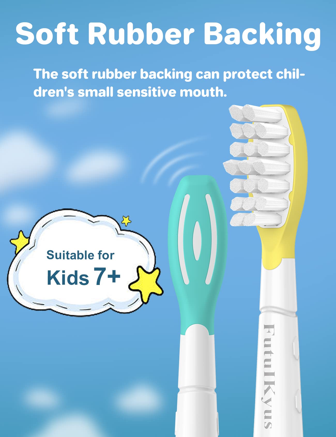 Futulkyus Kids Replacement Brush Heads For Philips Sonicare: Electric Soft Toothbrush Head Compitable With 4100 Hx6032/94 Hx6042