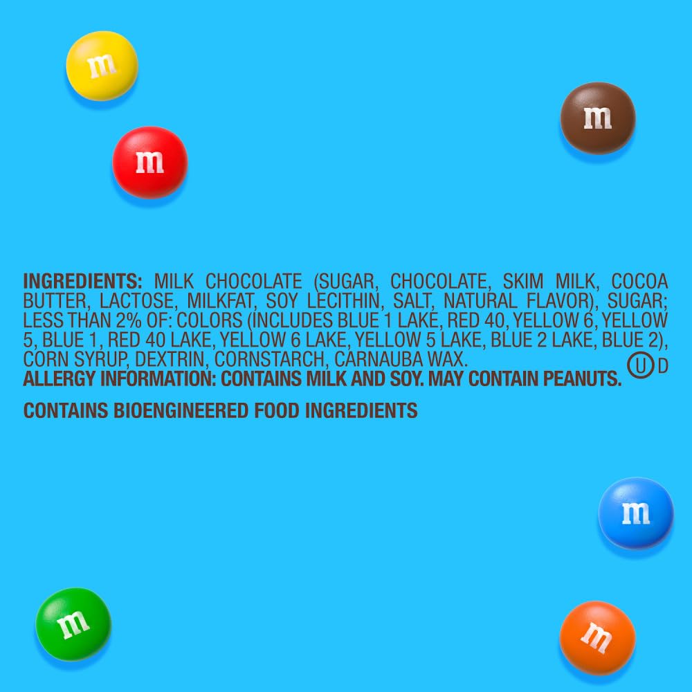 M&MS Milk Chocolate MINIS Size Candy 1.77-Ounce Tube 24-Count
