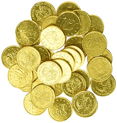 Madelaine Gold Chocolate Coins - Individually Wrapped Easter Candy Basket Fillers - 1/2 LB Easter Chocolates Large Gold Coins