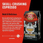 Fire Department Coffee - Gives Back to Firefighters - Skull Crushing Espresso Ground Coffee - Full-Bodied & Bold - Roasted in the USA - Handcrafted with enhanced Coffee Beans - Veteran Owned (12 oz  Pack of 2)