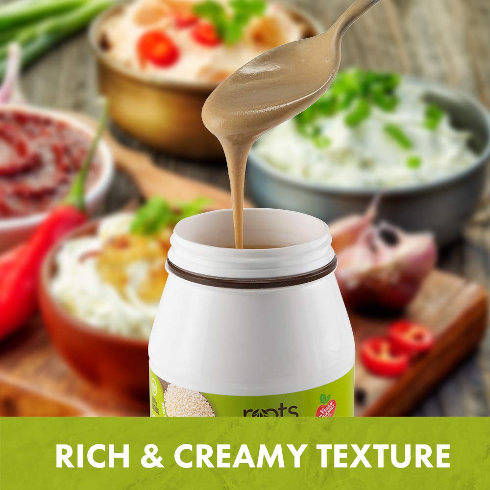 Roots Circle Sesame Tahini Paste, 100% Pure, Vegan, Non-GMO, Gluten-Free, 4 Pack