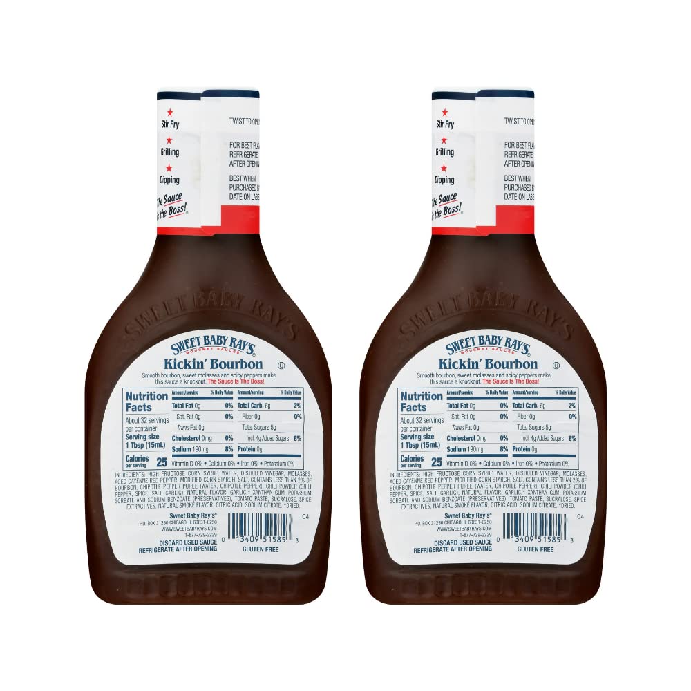 Sweet Baby Rays Kickin spirit-inspired flavor Sauce and Marinade, 16 Fl Oz (Pack of 2)