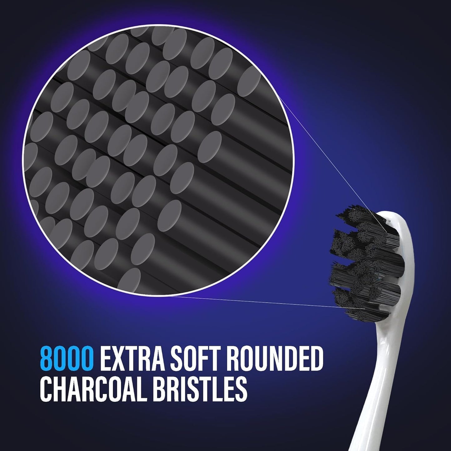 Gurunanda Butter On Gums Charcoal Toothbrush - 8,000+ Softex Bristles For Sensitive Teeth & Gums - Bpa & Latex Free Teeth Whiten