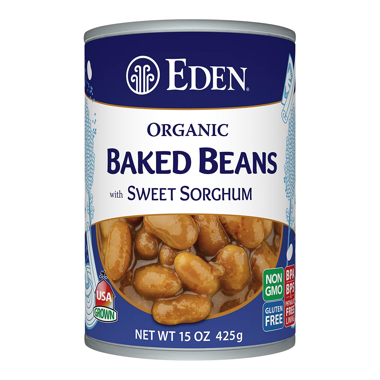 Eden Foods Organic Baked Beans with Sorghum and Mustard, 15 oz