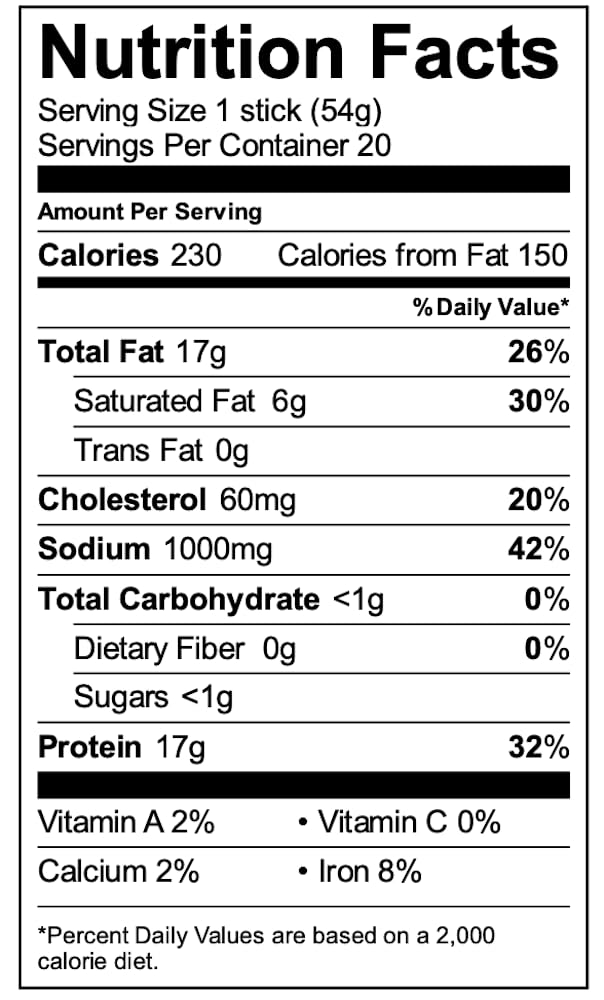 CATTLEMANS CUT American Wagyu Beef Sticks, 0.9 Ounce (Pack of 20)