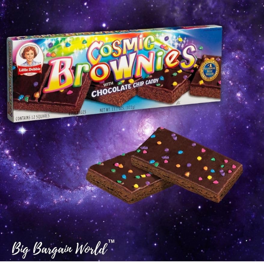 Cosmic Brownies With Chocolate Chip Candy And Star Crunch Cookies With Caramel And Crisp Rice, 2 Pack