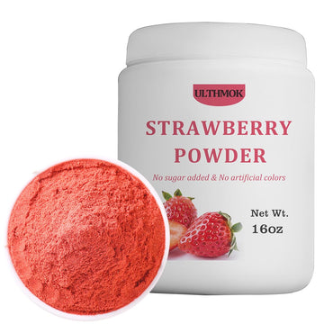 Premium Freeze Dried Strawberry Powder 1LB /453g, 1 Ingredient,No Sugar Added,100% Natural Strawberry Powder for Baking,No Addit